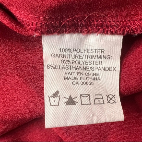 Addition Elle M Studio Burgundy Faux Wrap Sheer Blouse Size 18 - Picture 9 of 10